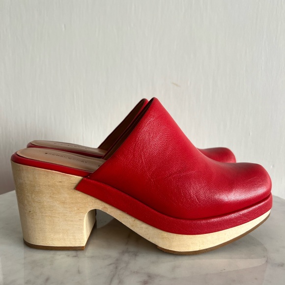 Rachel Comey Bose Red Leather Clog Size 8 Worn Once - Picture 4 of 11